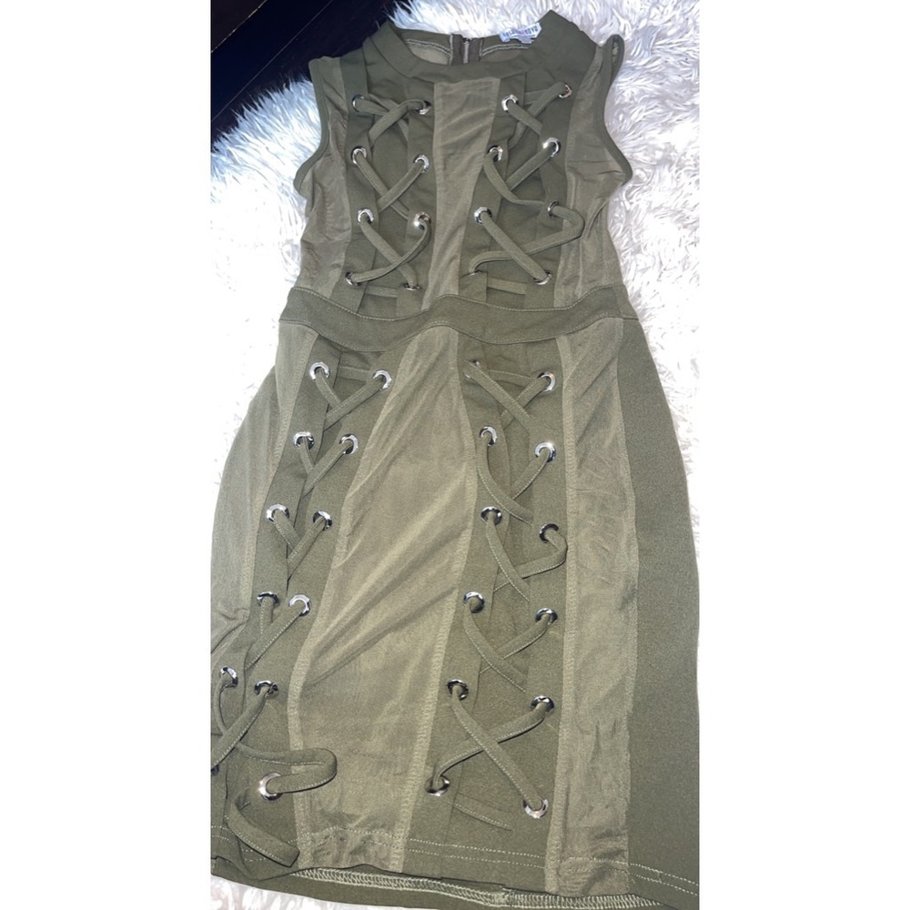 Military green dress